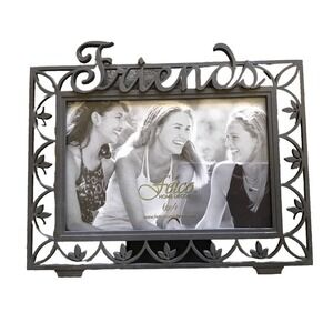 Fetco Home Decor Photo Frame Gray Metal "Friends" 6X4 New
